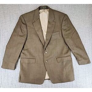 Lauren Ralph Lauren Mens 46R Brown Tweed 100% Wool Blazer Sport Coat Woolmark